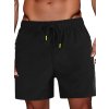 Černé pánské plavecké kraťasy s kapsami