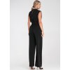 Černý dámský elegantní overal se zapínáním na zádech