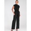 Černý dámský elegantní overal se zapínáním na zádech