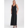 Černé dámské viskózové maxi šaty