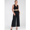 Černý dámský elegantní overal z viskózy