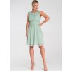 Mintové tylové mini šaty bez rukávů