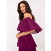 Fialové volánové šaty s viskózou