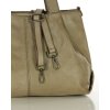 MARCO MAZZZINI Béžová taupe dámská kožená kabelka přes rameno