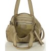 MARCO MAZZZINI Béžová taupe dámská kožená kabelka přes rameno