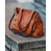 MARCO MAZZZINI Camel dámská kožená kabelka přes rameno