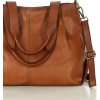 MARCO MAZZZINI Camel dámská kožená kabelka přes rameno