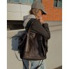 MARCO MAZZINI Černá dámská prostorná kožená shopper kabelka