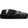 Peterson Elegantní pánský černý kožený opasek