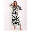 Černo-bílé letní šaty z viskózy se vzory
