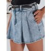 Dámská džínová skládaná sukně se šortkami VIBEGIRL