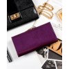 Peterson Tmavě fialová lesklá dámská kožená peněženka Y626