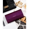 Peterson Tmavě fialová lesklá dámská kožená peněženka Y626