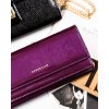 Peterson Tmavě fialová lesklá dámská kožená peněženka Y626