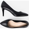 Elegantní černé dámské lodičky na tenkém podpatku, podpatek 7,5 cm
