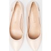 Světle béžové dámské lodičky na sloupku Sergio Leone, podpatek 7,5 cm