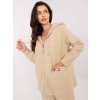 Béžová dámská pletená souprava mikiny a kalhot