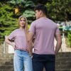Starorůžové unisex bavlněné tričko bez potisku (Velikost M)