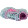 Mintovo-růžové dětské třpytivé tenisky Skechers Power Jams 2.0