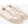 Bílo-béžové dámské kožené sneakersy