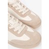 Bílo-béžové dámské kožené sneakersy