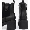 Elegantní dámské černé chelsea boty Sergio Leone, podpatek 7 cm