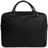 Solier Černá dámská kožená taška na notebook