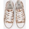 Béžové dámské květované tenisky