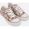 Béžové dámské květované tenisky