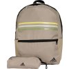 Tmavě béžový sportovní batoh s pouzdrem Adidas Classic Horizontal 3-Stripes Backpack