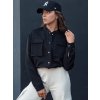 Černý dámský bomber s velkými kapsami PRIEV