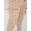 Světle béžové dámské úzké cargo kalhoty CARGOIF