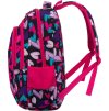 Peterson Černo-růžový srdíčkový školní batoh