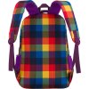 Peterson Barevný kostkovaný školní batoh