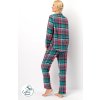 Key Dámské kárované flanelové pyžamo (Velikost S, Barva zelená)