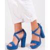 Modré sandály na vysokém podpatku Shelvt, podpatek 12 cm