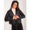 Černá dámská koženková bunda