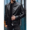 Pánská černá koženková bunda (Velikost M)