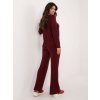 Vínová dámská pletená souprava