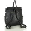 MARCO MAZZINI Černý dámský kožený tkaný batoh s kapsami (Velikost ONE SIZE)