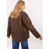 Hnědá dámská přechodová bunda bez zapínání