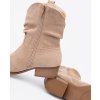 Béžové dámské nízké kozačky (Velikost 36)