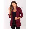 Vínový dámský blejzr z viskózy s puntíkovým vzorem