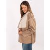 Béžová dámská přechodová bunda bez zapínání