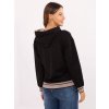 Černá dámská bavlněná mikina s výšivkou