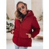 Vínová dámská prošívaná bunda s kapucí MISSFROST