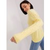 Světle žlutý pletený svetr se vzorem (Velikost ONE SIZE)