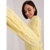 Světle žlutý pletený svetr se vzorem (Velikost ONE SIZE)