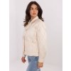 Světle béžová dámská přechodová bunda s kapsami