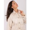 Světle béžová dámská přechodová bunda s kapsami